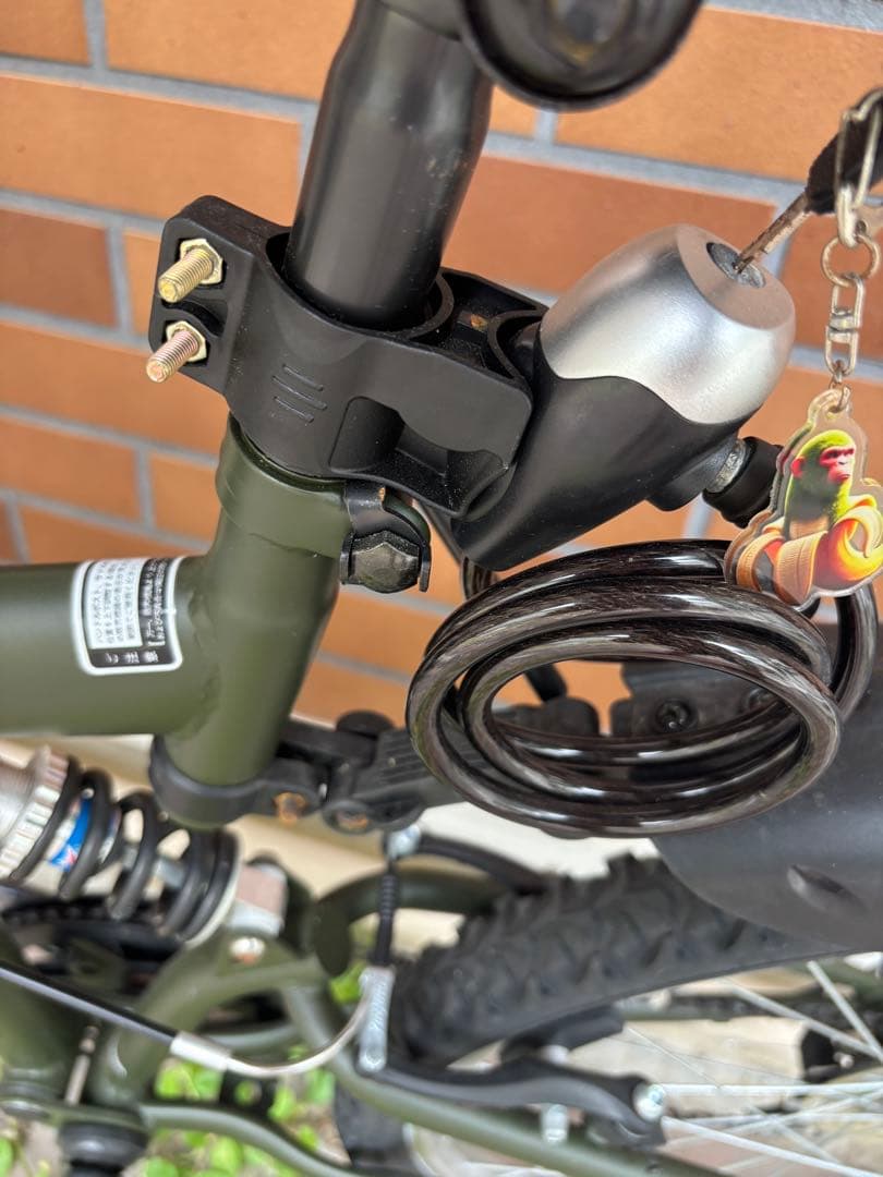 (武蔵小杉ー綱島駅間引き取り価格) 折りたたみ自転車 オリーブグリーン