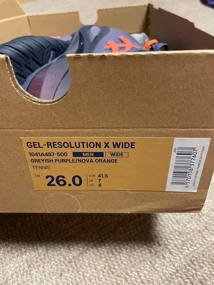 ワイド　新品未使用　アシックス ゲルレゾリューションX ワイド26.0cm