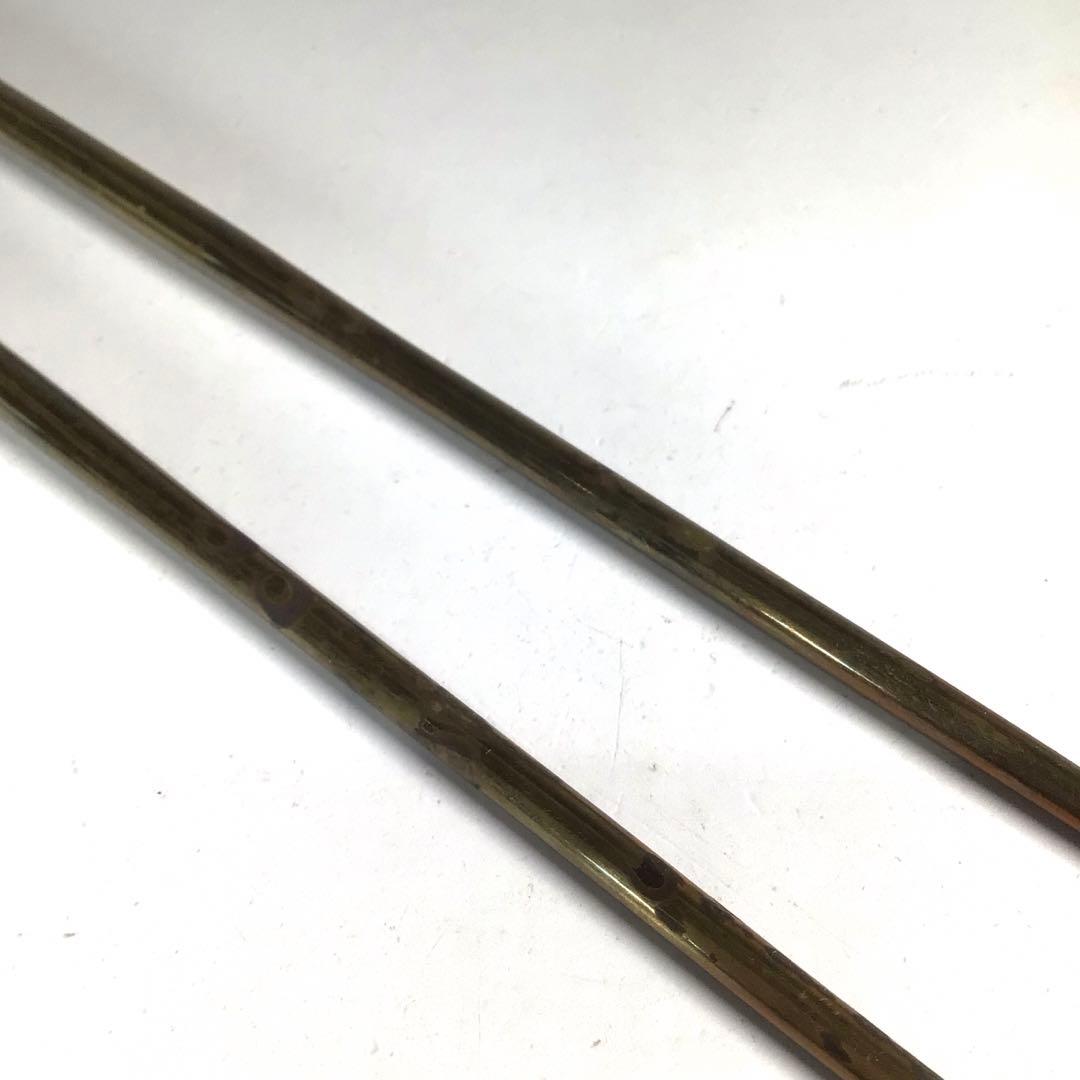 Ｎ７９０　火箸　『南鐐』『木村清雲造』『鵬雲斎好写』『桐実頭』『飾火箸』　共箱