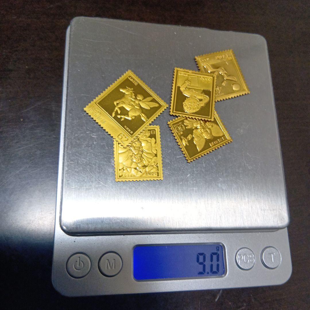 松本徽章工業　特別郵趣　金属工芸品　純金/純銅、純銀金張、純金張/純銅プレート