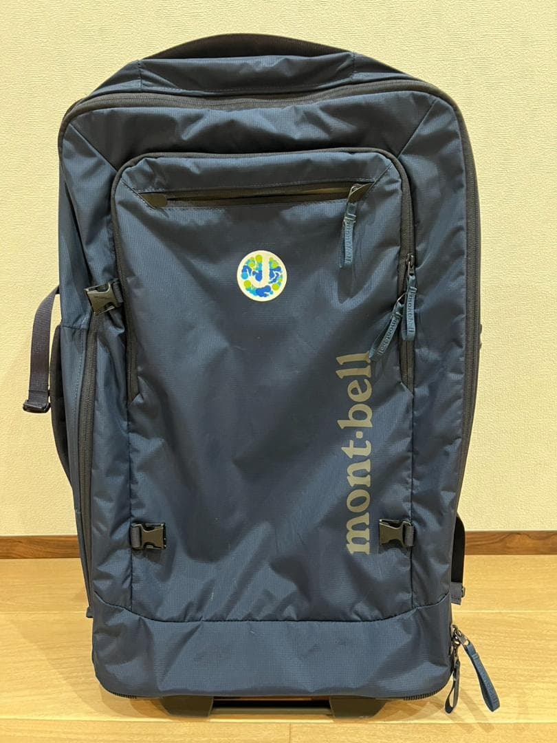【美品】　mont-bell ウィリーバッグ 60L ネイビー