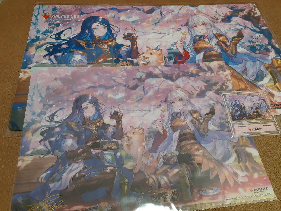 mtg 放浪皇お花見キャンペーン　プレイマット　二人組　+おまけ