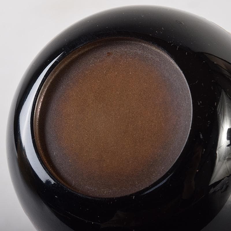 茶道具　前端春斎造　春草蒔絵　内銀溜　黒棗　建仁寺竹田益州極め箱　D　R8701