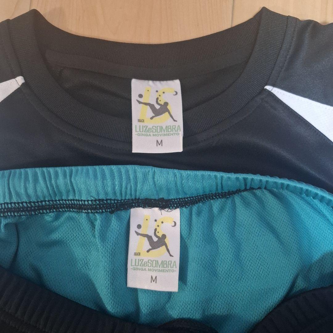 LUZeSOMBRA 　ジャージ　長袖&半袖　上下セット(ブラックターコイズ)