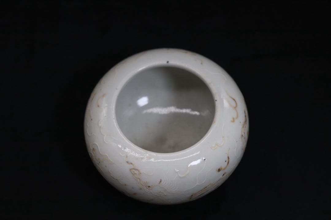 中国　明時代　龍紋　白磁香炉　アンティーク　送料込み260131