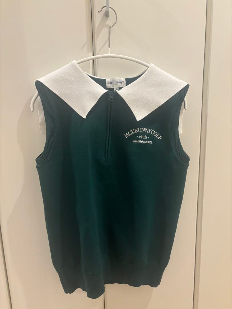 【美品】ジャックバニー　襟付ノースリーブ　グリーン　1