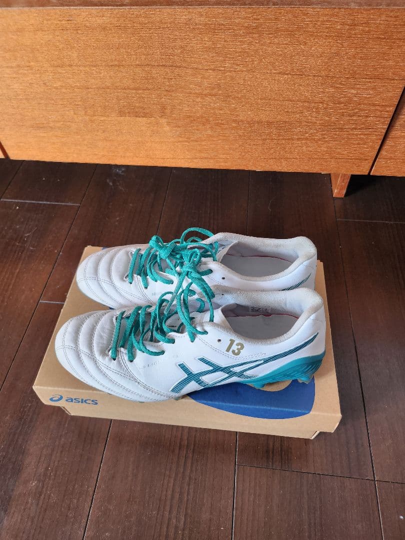 アシックスDSライトX-Fly5サッカースパイク24.5cmグリーン