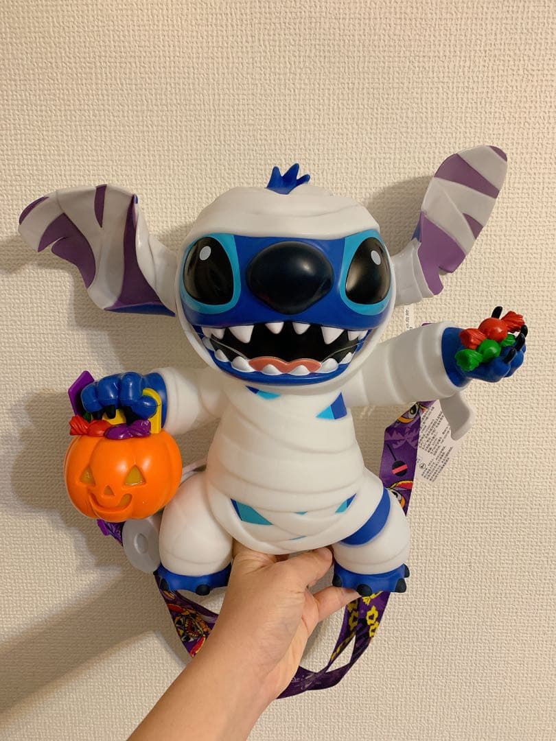 上海ディズニーランド　スティッチ ミイラ風 ポップコーンバケット