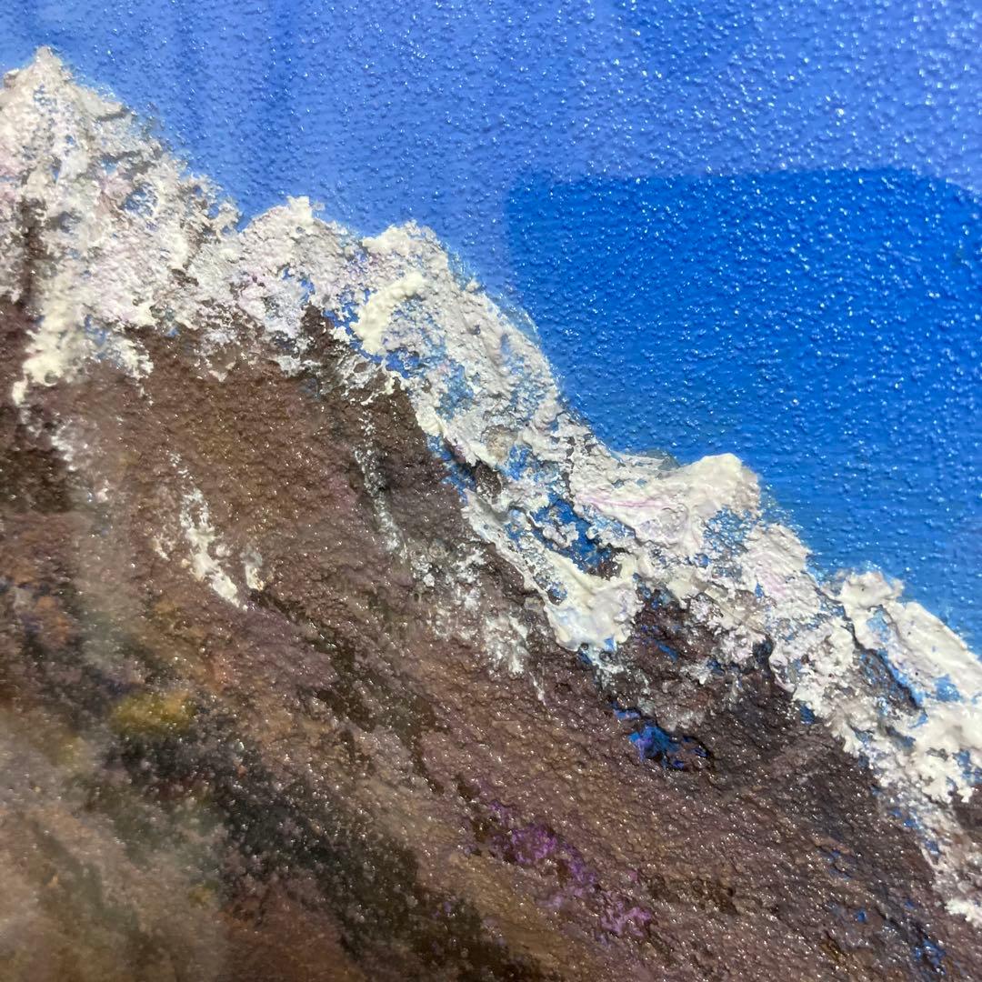 【真作保証】多田博一「カラコルムの谷」油彩6号 一枚の繪 直筆サイン 絵画