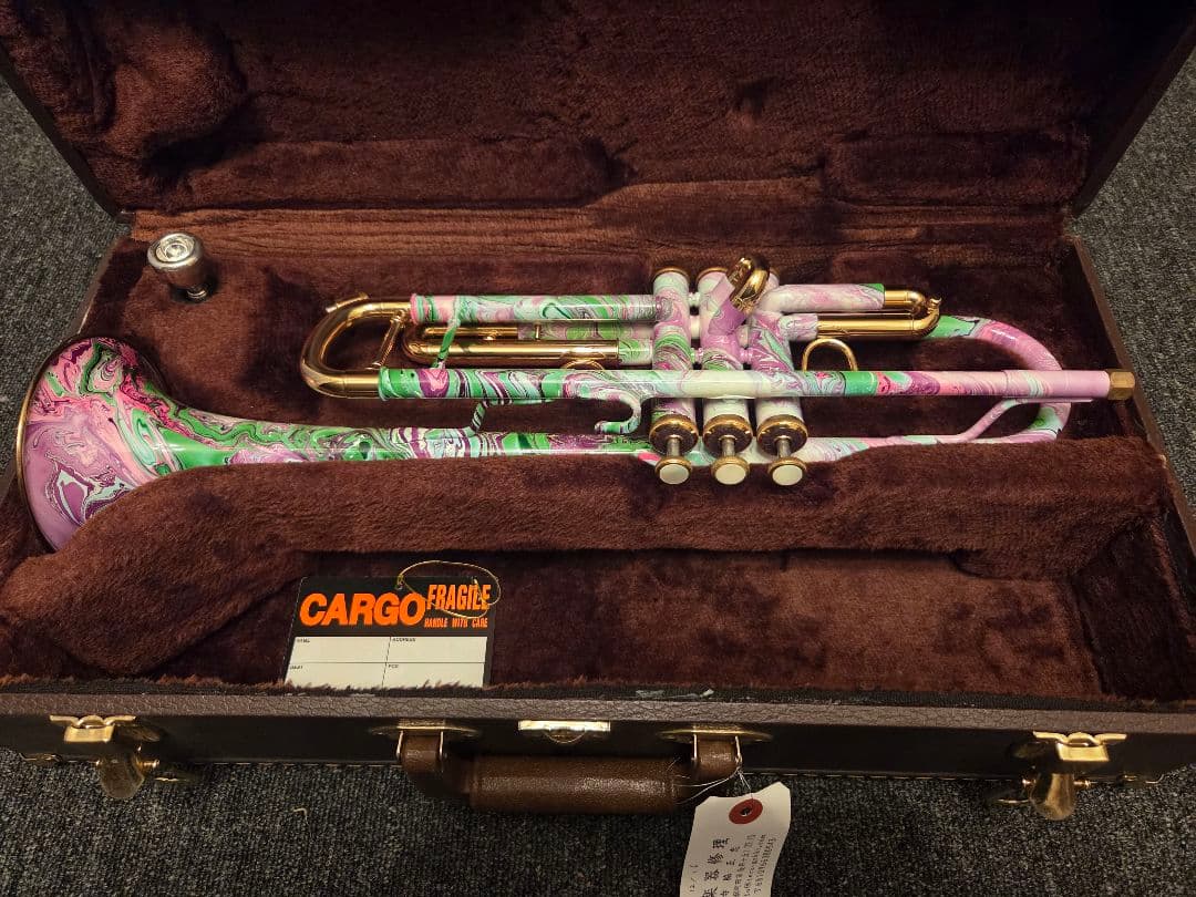 ★注油 点検済み★ L.A. ML トランペット マーブルカラー ハードケース付