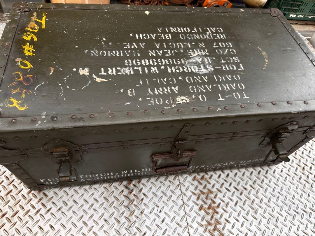 40sミリタリーボックス US 軍物　対戦物　ヴンテージ家具　アンティーク家具