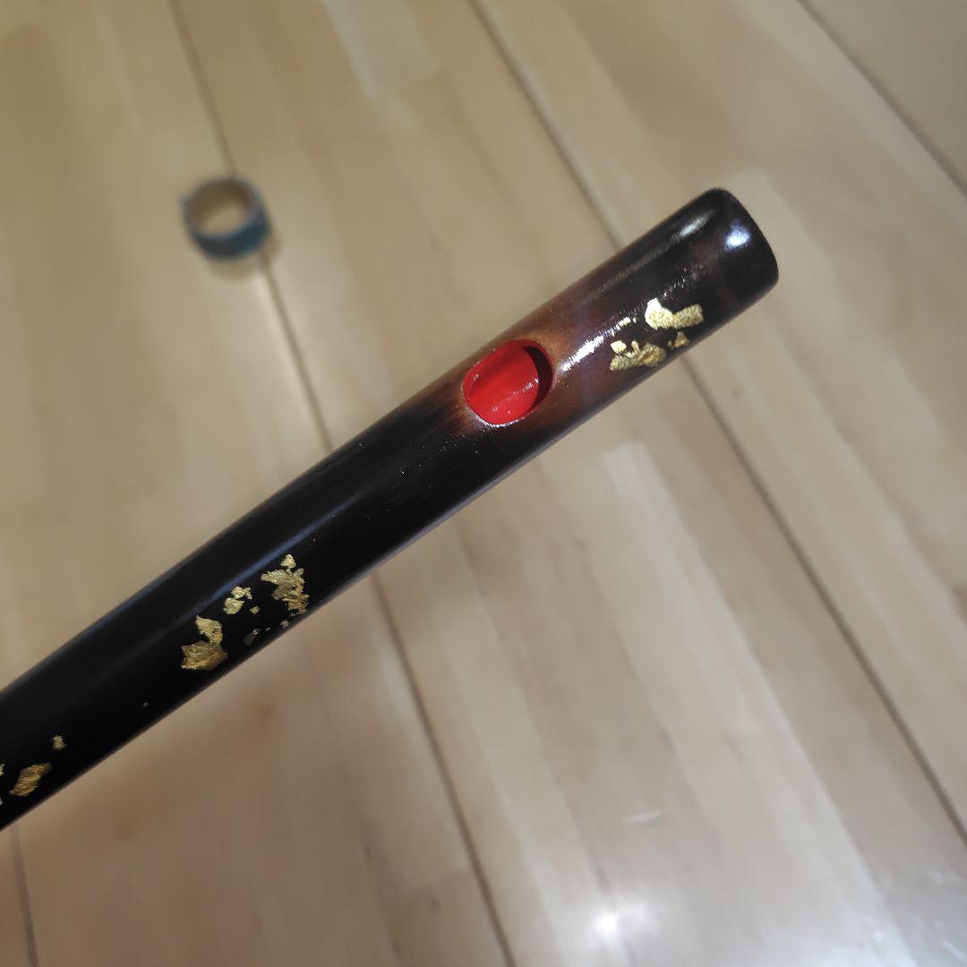 篠笛 七穴五本調子 炙り金箔 ４９