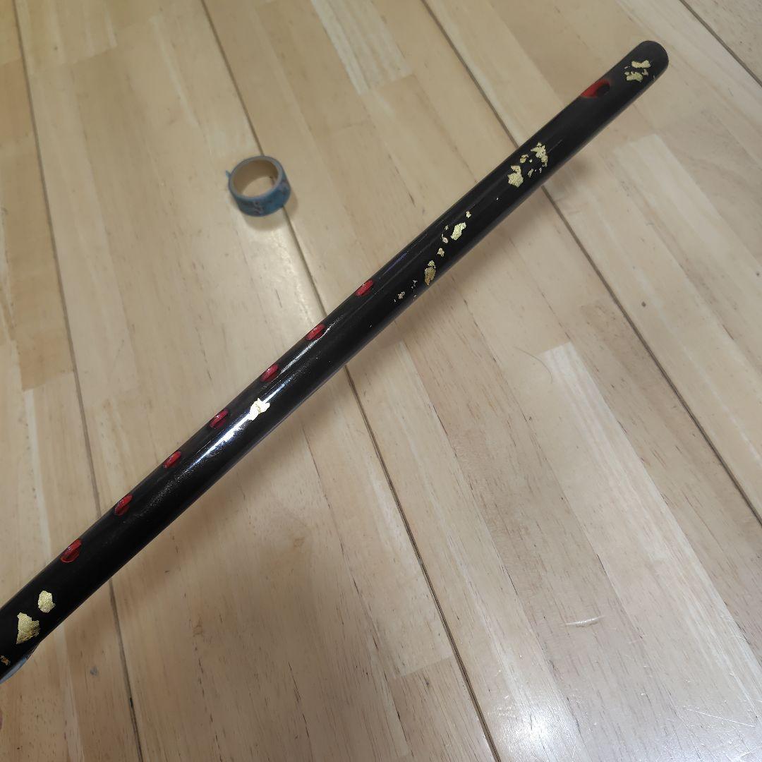 篠笛 七穴五本調子 炙り金箔 ４９