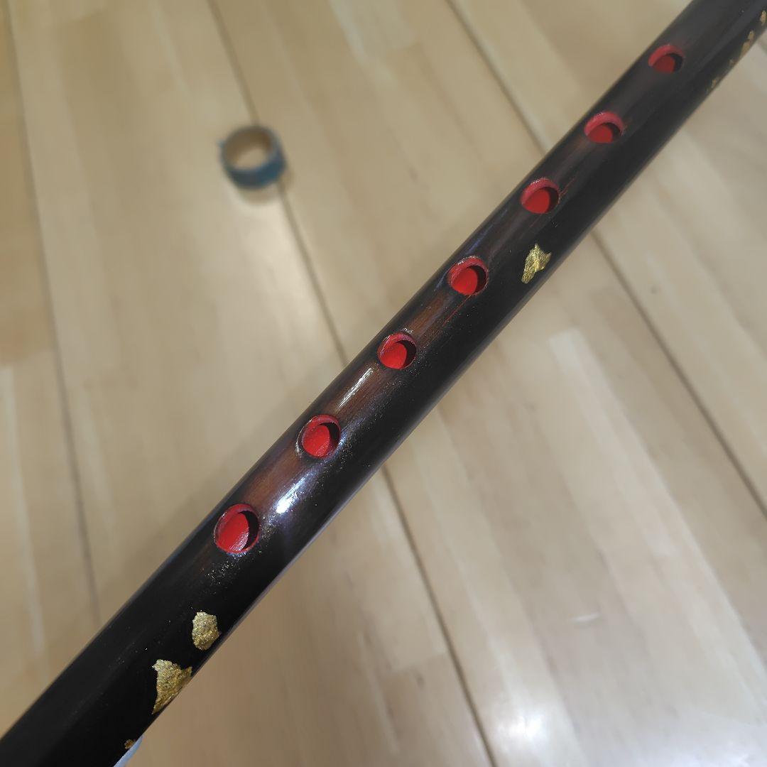 篠笛 七穴五本調子 炙り金箔 ４９