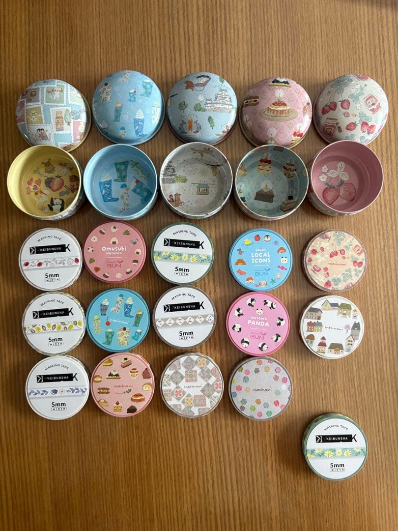 meriBUN小さな缶カンバイキング5点（マステ15点）セット