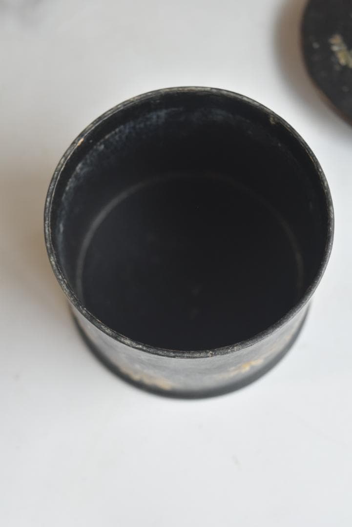 パピエマシェ　マーガレットの小物入れ　フランスアンティーク ナポレオン三世