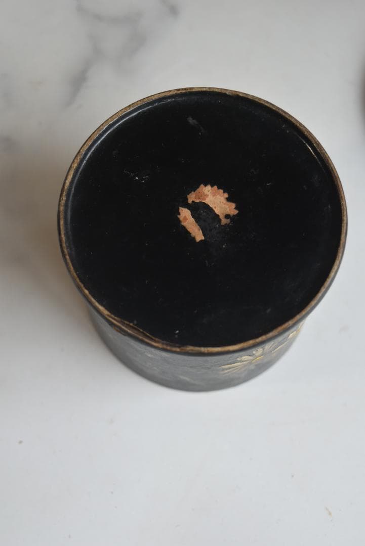 パピエマシェ　マーガレットの小物入れ　フランスアンティーク ナポレオン三世