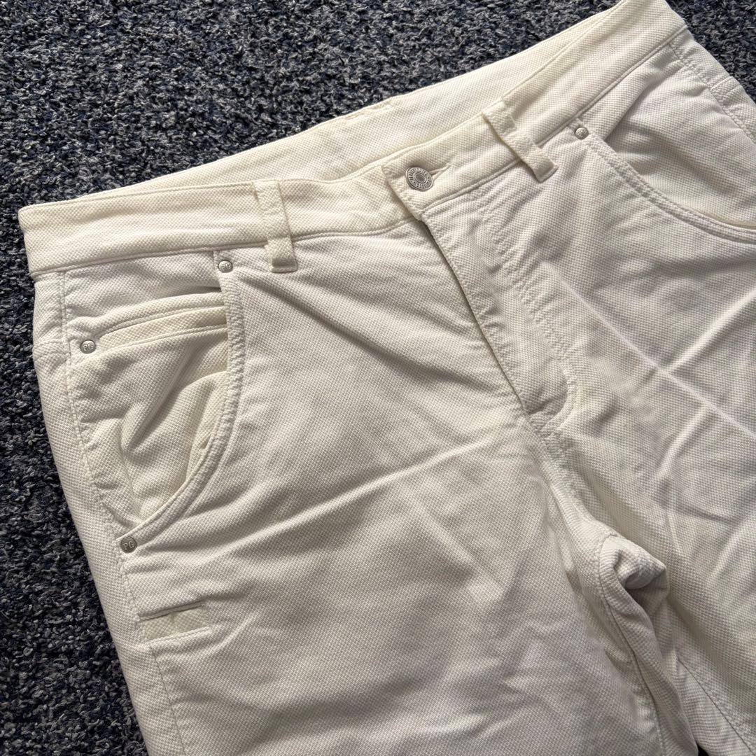 パーリーゲイツ　裏起毛　防風　ストレッチ　パンツ　ゴルフウェア　ホワイト　4