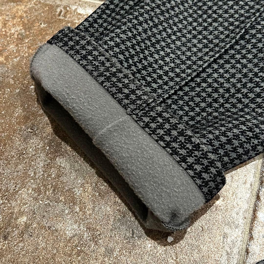 and per se 千鳥格子 裏起毛 ロゴ刺しゅう　パンツ　サイズ85 総柄