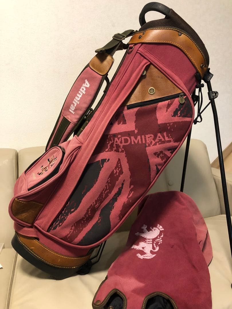 【送料込み】国内1点のみ☆アドミラルファン必見☆デニム&レザーキャディバッグ