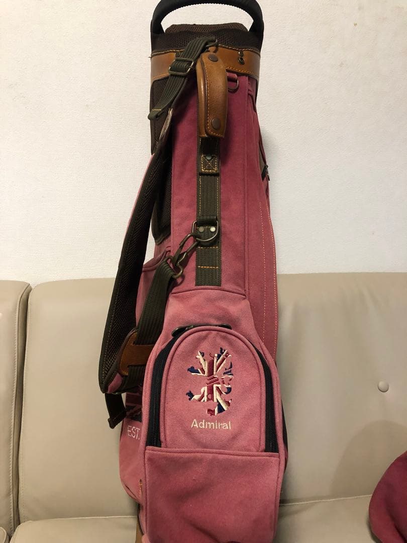 【送料込み】国内1点のみ☆アドミラルファン必見☆デニム&レザーキャディバッグ