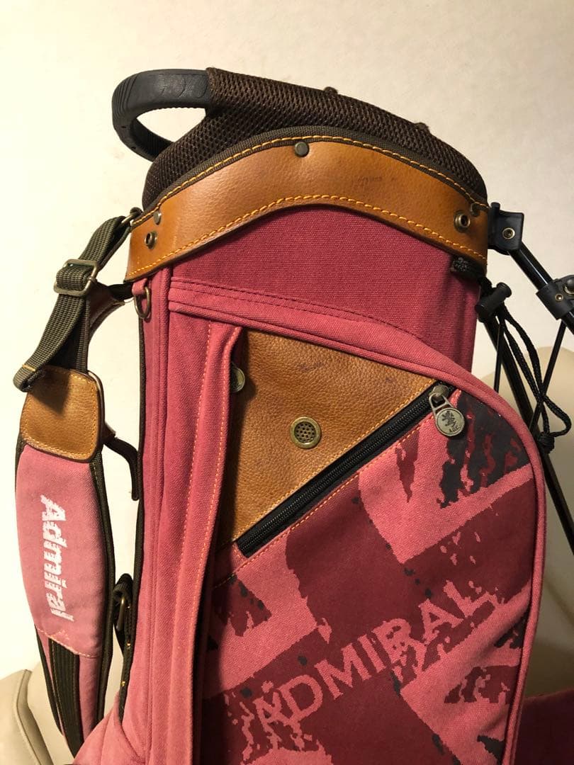 【送料込み】国内1点のみ☆アドミラルファン必見☆デニム&レザーキャディバッグ