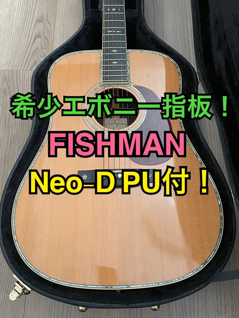 【タイムセール❗️】希少エボニー指板！総単板YD-42N＆FISHMAN PU付！