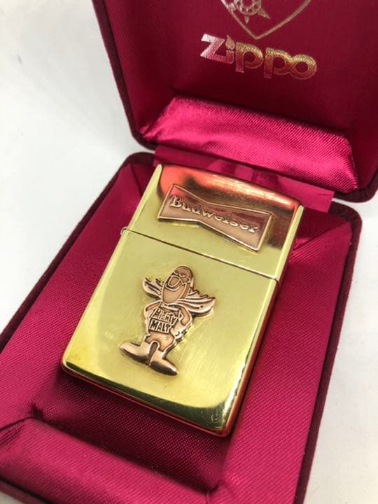 ♠︎ バドワイザービール♠︎バドマン♠︎マイティ版♠︎全米No1ビール★金色真鍮ブラス