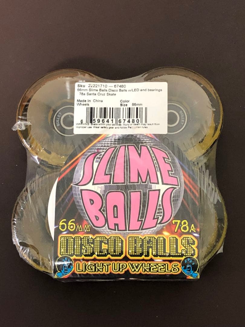 スケートボード SLIME BALLS DISCO BALLS LIGHT UP WHEELS