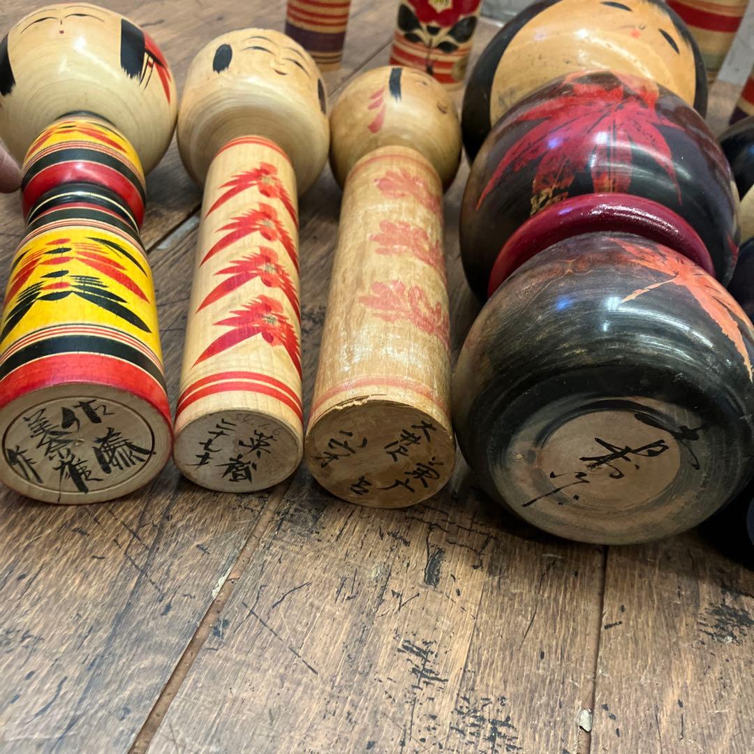 昭和レトロ 伝統工芸 郷土玩具 木製 創作 こけし 小芥子 18体 まとめ売り