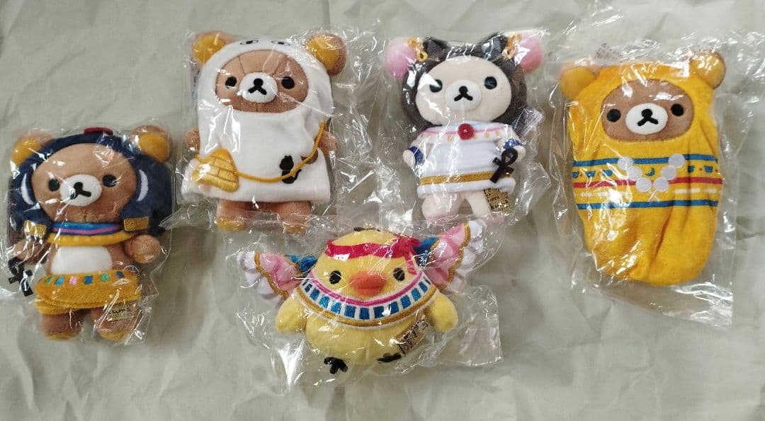 古代エジプト展　リラックマぶらさげぬいぐるみ5点セット