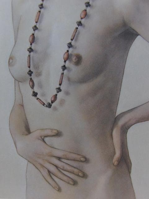 高塚省吾、【木の実のネックレス】、希少な額装用画集より、新品額装付、状態良好