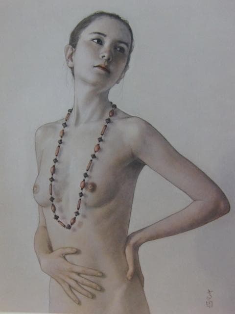 高塚省吾、【木の実のネックレス】、希少な額装用画集より、新品額装付、状態良好