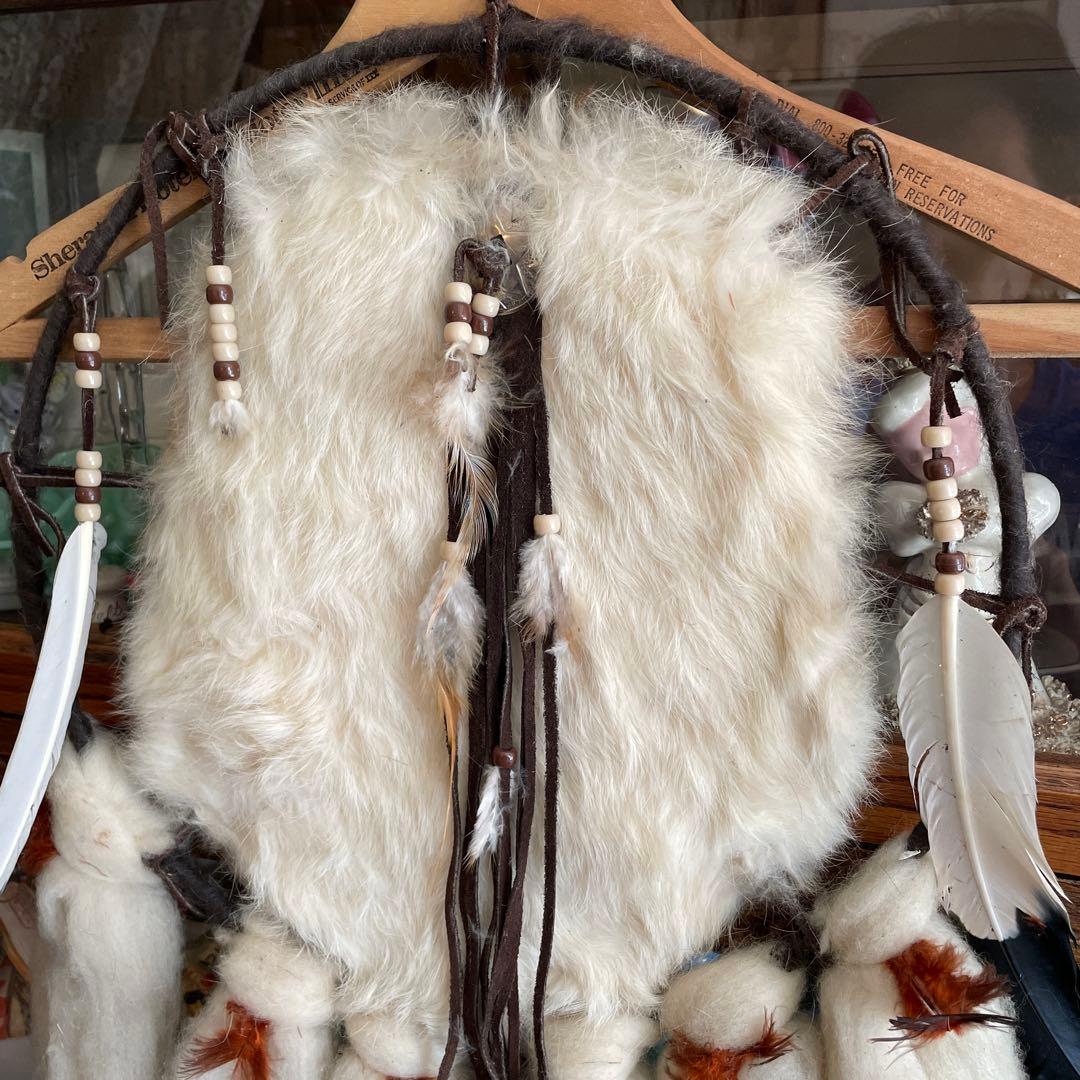 貴重BIG！70's〜ネイティブアメリカン ドリームキャッチャー　USAナバホ族