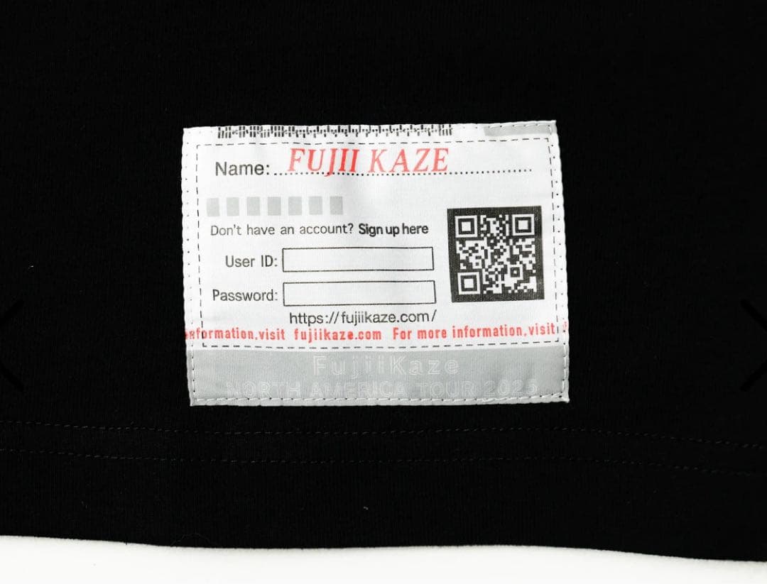 藤井風NORTH AMERICA TOUR 2025 ドリンクT（ブラック）XL