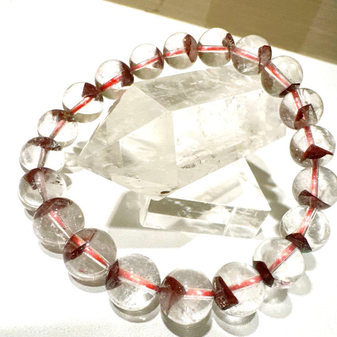 美品【10.4ミリ レッドファントムブレスレット】—美しい一品