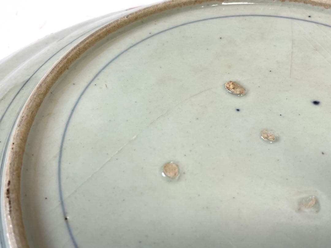 アンティーク　骨董　古伊万里　輸出伊万里　色絵　花瓶文　大皿　尺皿　飾り皿　金襴