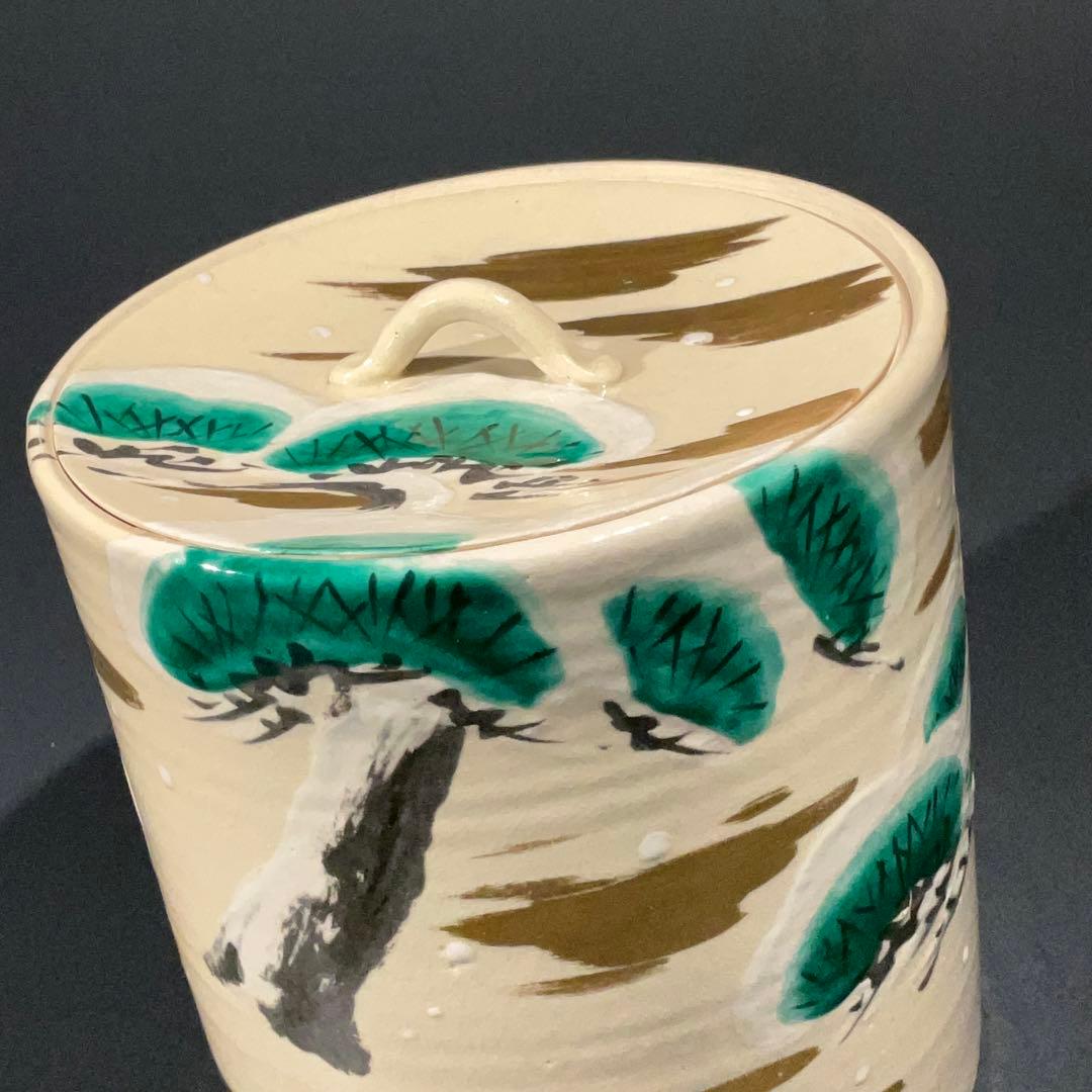 【茶道具】水指　雪松　白井半七　共箱　初釜　R0843ラ2