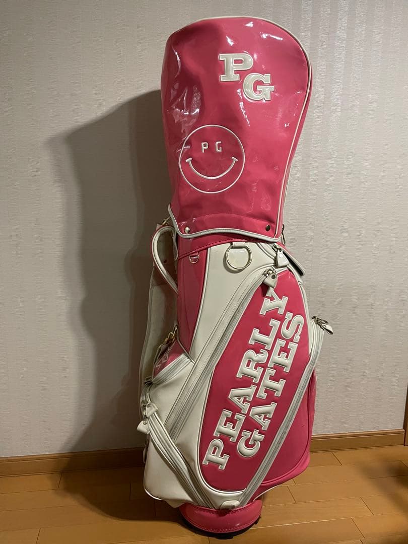 パーリーゲイツ　ピンク✖️アイボリー　キャディバッグ