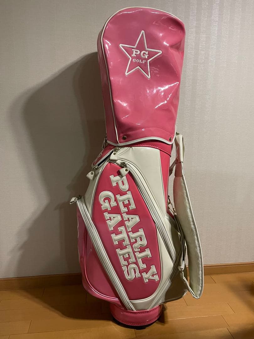 パーリーゲイツ　ピンク✖️アイボリー　キャディバッグ