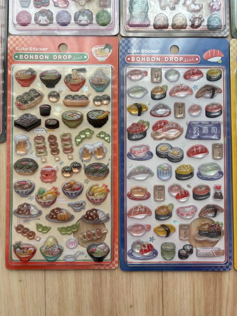 ボンボンドロップシール 和柄 9枚 正規品　新品未使用　舞妓さん　ラーメン　新作