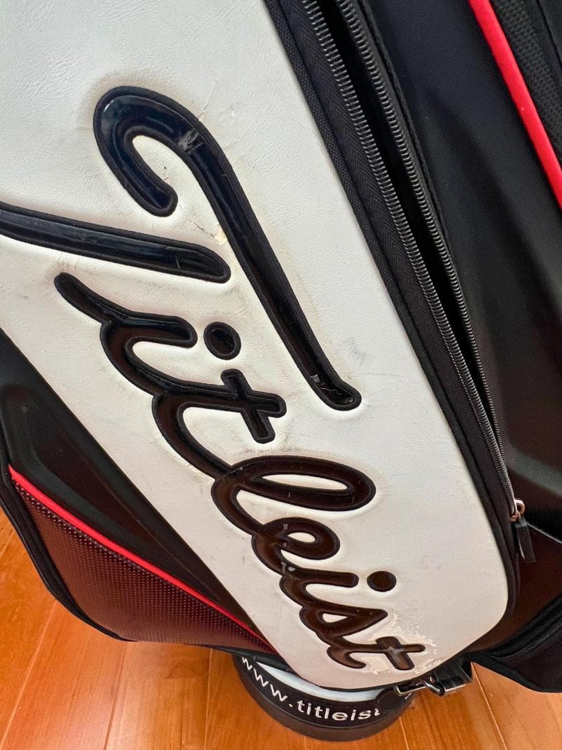 Titleist 大型キャディバッグ フード付き 収納力抜群 中古 タイトリスト