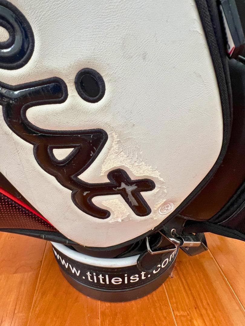 Titleist 大型キャディバッグ フード付き 収納力抜群 中古 タイトリスト