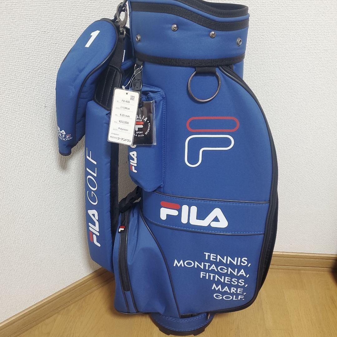 【新品タグ付き】FILA GOLF ゴルフバッグ 8.25インチ 青