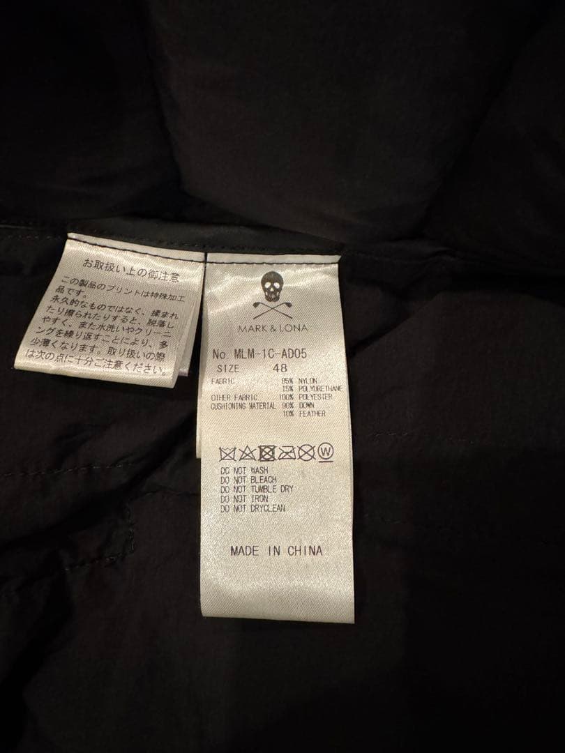 y*e様 MARK & LONA ブラックダウンジャケット