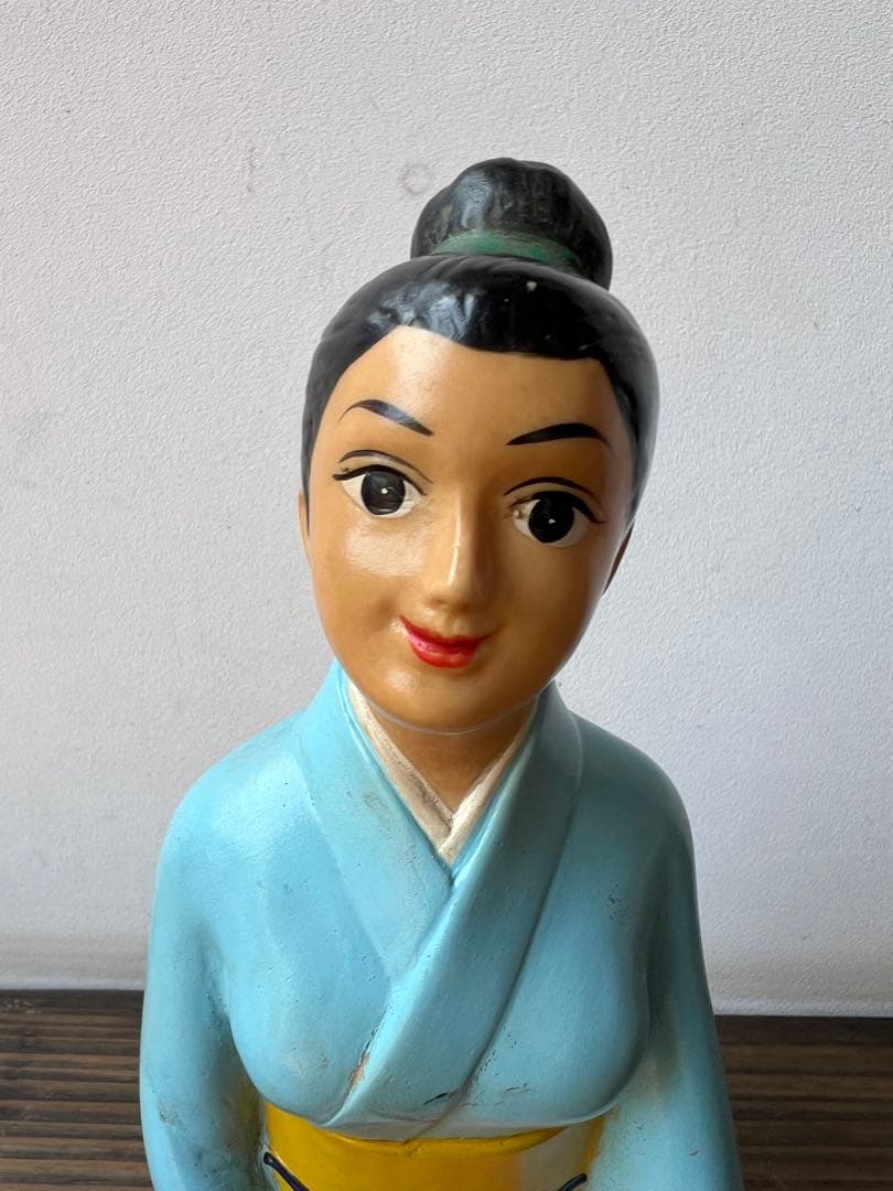 レトロ 日本観光旅館連盟 ソフビ フィギュア 人形 日館蓮　旅館 温泉 女将