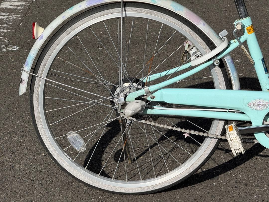 美品 ブリヂストン　22インチ　子供用自転車 ミントグリーン （東京多摩地区）