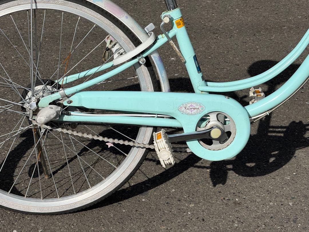 美品 ブリヂストン　22インチ　子供用自転車 ミントグリーン （東京多摩地区）