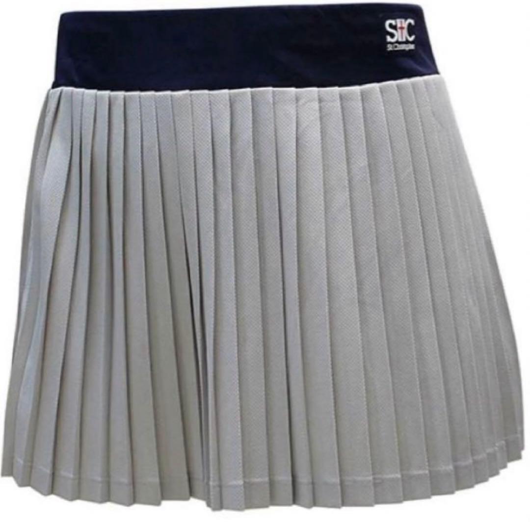 No.717 STC 定番人気ꯁꯧ総プリーツスコート☆Silver☆XL☆新品☆