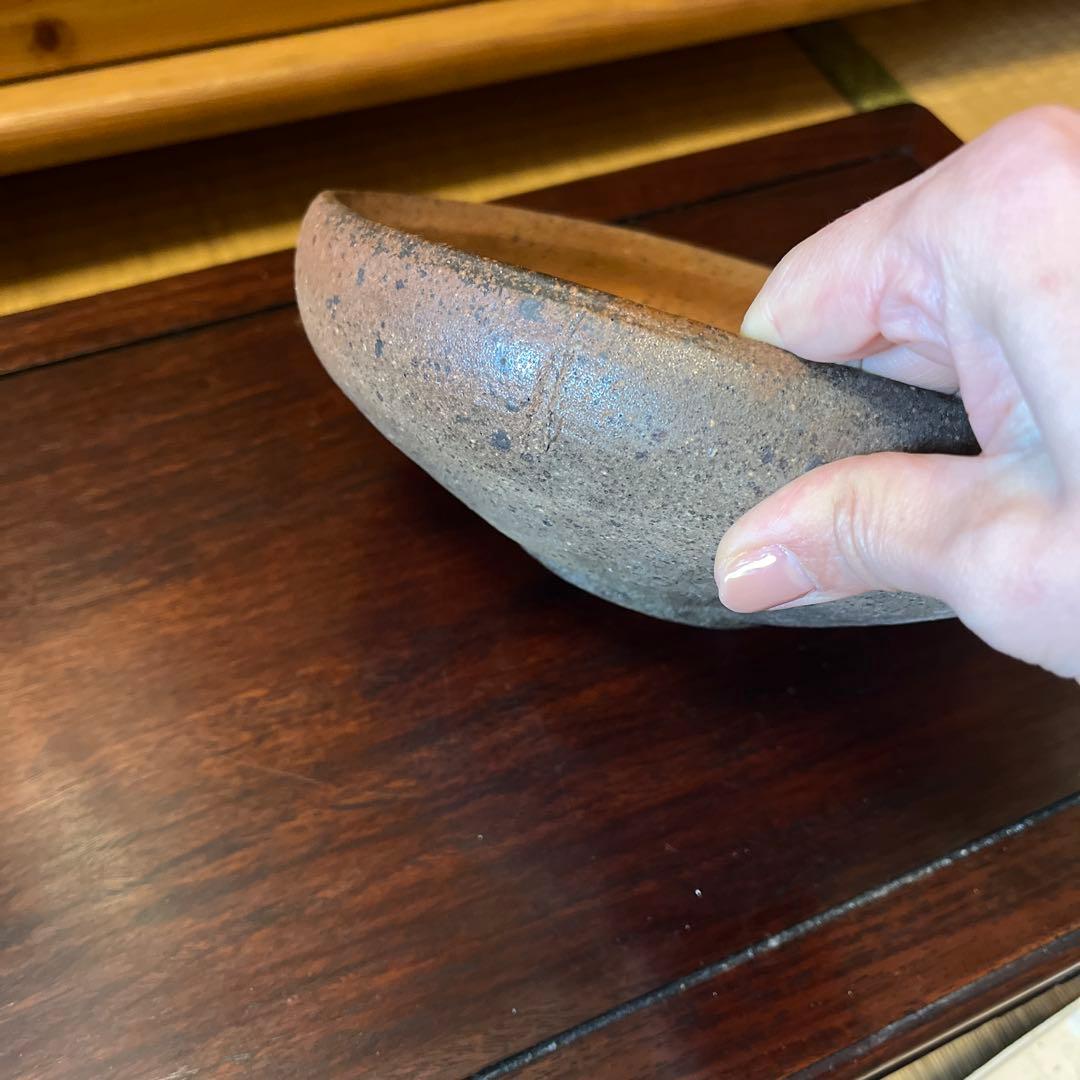 ★森岡成好★ 皿　南蛮焼締